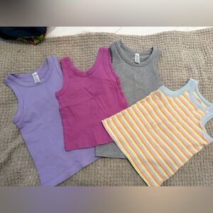4 Kids Tank Tops - Purple, Pink, Gray, and Multicolor